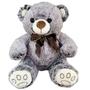 Imagem de Urso de Pelúcia Com Laço 40cm Ursinho Teddy Bebê Nicho Lindo