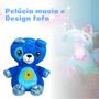 Imagem de Urso De Pelúcia Led Projetor Dormir Quarto Infantil Azul