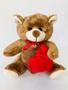 Imagem de  Urso de pelúcia mini com coração 16cm decoração amor namorados