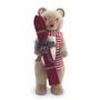 Imagem de Urso Decorativo Segurando Esqui Marrom Vermelho Branco 52cm - 1 Un