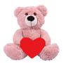 Imagem de Urso Fofinho P Rose Coracao 30cm