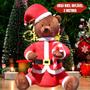 Imagem de Urso Noel Inflável de Pelúcia Gigante 3m LED Bivolt Decoração Natalina Áreas Internas e Externas