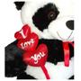 Imagem de Urso Panda de Pelúcia Gigante 3 corações I Love You