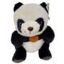 Imagem de Urso Panda Pelúcia Sentado Sorriso Olhos Brilhantes 20Cm