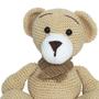Imagem de Urso Ted de Cachecol Bege Amigurumi Crochê Quarto Bebê Infantil Menino
