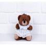 Imagem de URSO TEDDE 12cm VESTIDO POÁ CINZA