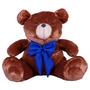 Imagem de Urso Teddy De Pelúcia Sentado Com Laço Tamanho G 50cm - Barros Baby