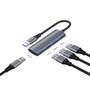Imagem de USB Hub 4 portas USB 3.0/2.0 Adaptador de hub de dados Divisor de cabo de extensão de hub