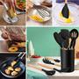 Imagem de Utensílios de cozinha de silicone conjunto de utensílios de cozinha resistente ao calor não-vara utensílios de cozinha