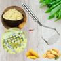 Imagem de Utensílios para Cozinha Kit 9 Peças Aço Inoxidável Multiuso Jogo Colher Escumadeira Concha Pegador de Massa Fue Amassador e Descascador