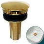 Imagem de Valvula Click Dourada 7/8 Aço Inox Ralo Pia Banheiro Luxo Escoamento Cuba 3cm Valvula Inteligente Lavatorio Lavabo Gold 30mm