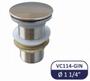 Imagem de Válvula Click Tampa Grande para Lavatório 1 1/4 Inox - Flux Hidro - VC114-GIN - Unitário