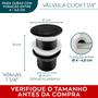 Imagem de Valvula De Banheiro Preta 1 1/4 Aço Inox Tampa Pequena Escoamento Valvula Click 40mm Preto Fosco Cuba Ralo Click Lavabo Lavatorio Pia 