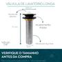 Imagem de Válvula Escoamento Lavatório Longa Metal, 11cm Del Metais