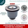 Imagem de Valvula Pia Cozinha 3 1/2 Aço Inox Com Cesto Higiênico Removível Ralo Basket Escoamento Cuba