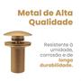 Imagem de Válvula Ralo Click Dourada Banheiro Crie Construa