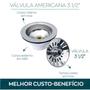 Imagem de Valvula Ralo De Pia Americana Cuba Com Cesto Aço Inox 9 cm - Pen Tech