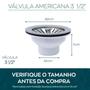 Imagem de Valvula Ralo De Pia Americana Cuba Com Cesto Aço Inox 9 cm - Pen Tech