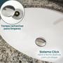Imagem de Valvula ralo pia Longa Com Prolongador 1 1/4 Inox Para Cuba De Apoio sobrepor 40mm Escoamento Valvula Click Lavatório extensor bancada Marmore Granito