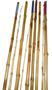 Imagem de vara de bambu ponta fina com uma emenda dois pedaços com 2,40m kit com 6 unidades