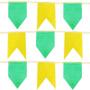 Imagem de Varal c/ 20 Metros Bandeiras de Plástico Verde Amarela Copa do Mundo