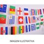 Imagem de Varal De Bandeirinhas Países Com 3,8 Metros Decoração Bandeirolas Copa Do Mundo Kit 12 Bandeiras Festa das Missoes