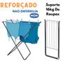 Imagem de Varal De Chão Aço Para Roupas Retrátil Pequeno Reforçado