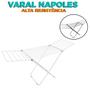 Imagem de Varal De Chão Com Abas Nápoles Aço- Pratico E Econômico 11kg