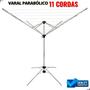 Imagem de Varal de Chão Reforçado 11 Cordas Grande Luxo Parabolico 100% Aluminio Pronta Entrega