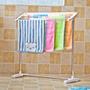 Imagem de Varal de chao secador de roupas para varanda lavanderia quintal sacada toalheiro portatil em inox 