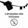 Imagem de Varal de Luzes 20 metros com distância de 1m entre os soquetes