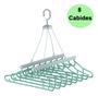 Imagem de Varal Fácil Multiuso Com 8 Cabides Resistentes Prático Maxeb