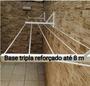 Imagem de Varal parede e muro com base tripla e reforçado para até 8 metros de largura- branco