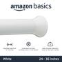 Imagem de Vareta de cortina de tensão Amazon Basics ajustável 60-90 cm - branca