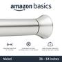 Imagem de Vareta de cortina de tensão Amazon Basics ajustável de 90-137 cm de níquel