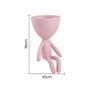 Imagem de Vaso Boneco Sentado Rosa Pink Em Poliresina Mart 19x10cm