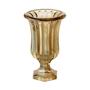 Imagem de Vaso C/Pé de Vidro Soro-Calcico Renaissance Ambar Metalizado Lyor