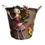 Imagem de Vaso Cachepô Decorativo Em Lata Com Alça (Menina) Top Garden