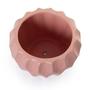 Imagem de Vaso Cachepot Geometric com Prato de Bambu Rosa Fosco Pozzani