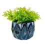 Imagem de Vaso cachepot preto geométrico 3D enfeite mesa com planta