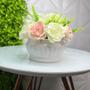 Imagem de Vaso centro de mesa pequeno romântico branco de cerâmica