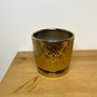 Imagem de Vaso cerâmica dourado trabalhado 14ax14l/cm