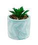 Imagem de Vaso Cimento Azul Planta Artificial 9x7x7cm - Tudo em Caixa