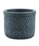 Imagem de Vaso Cimento Entrelaçado Cinza Escuro 7x8.5x8.5cm