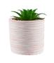 Imagem de Vaso Cimento Rosa Planta Artificial 9x7x7cm - Tudo em Caixa