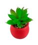 Imagem de Vaso Cimento Vermelho Planta Artificial 8x5x5cm
