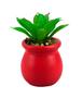 Imagem de Vaso Cimento Vermelho Planta Artificial 8x5x5cm