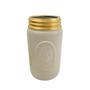 Imagem de Vaso Cinza E Dourado Pássaro 22X11X11Cm Decorativo