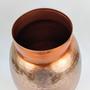 Imagem de Vaso Cobre De Metal 35X28Cm Decorativo Martelado Redondo