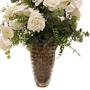 Imagem de Vaso Com Arranjo de Flores Rosas Brancas Artificiais
